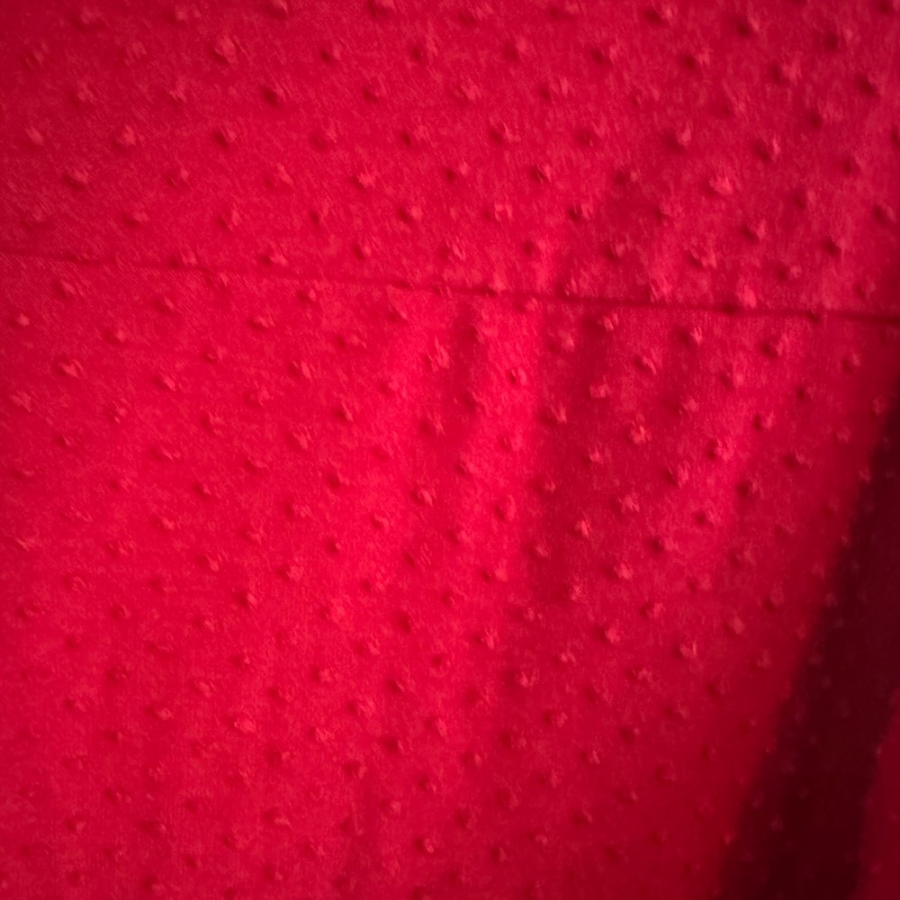 Women’s ELLE beautiful red swiss dot blouse. SFH - Picture 4 of 5